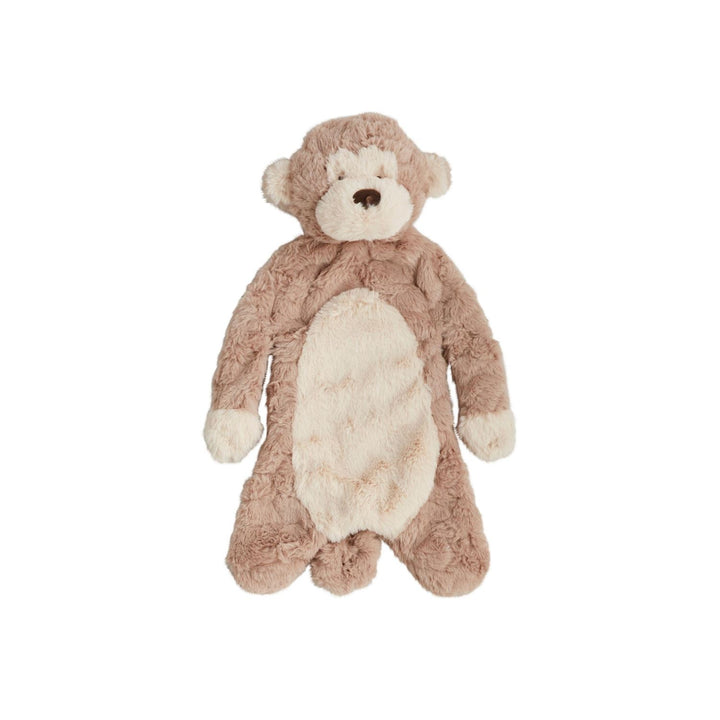 Soft brown faux fur teddy bear with cream accents, flat and plush. Available in 12", 18", and 24" sizes.