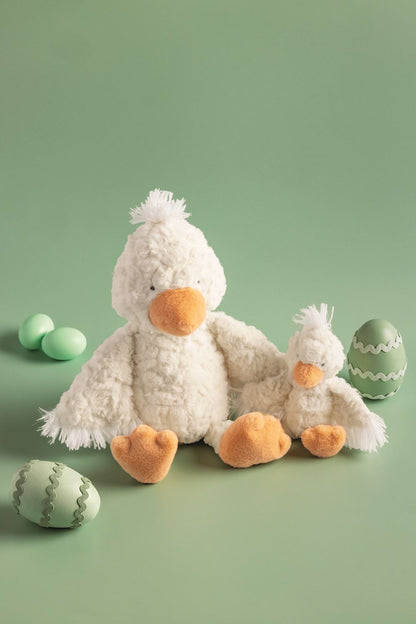 Mama & Baby Plush Set includes two plush ducks. Available sizes: small, medium, large.