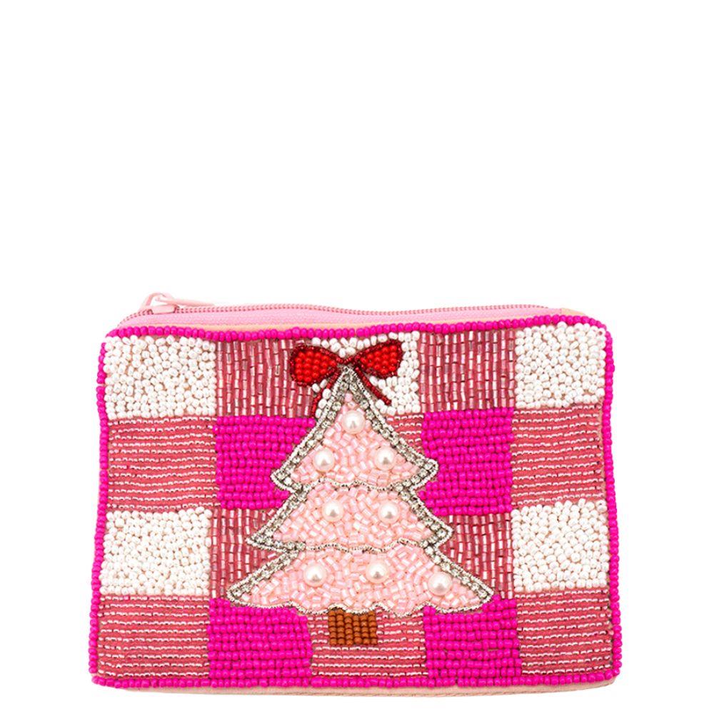 Checker Christmas Tree Coin Bag