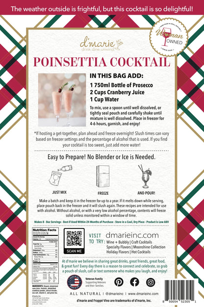 Poinsettia Cocktail 10 oz. | d'marie Drink Mixes