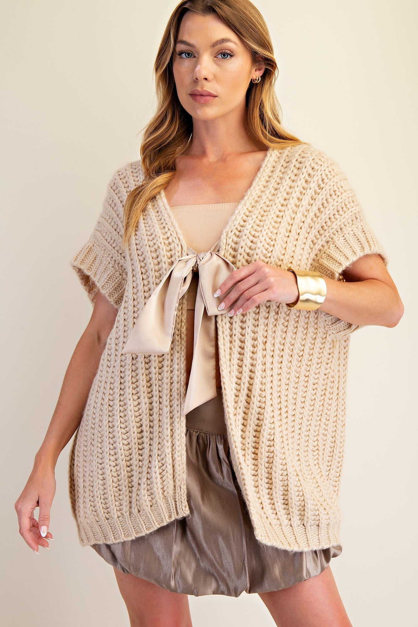 Cream Ribbon Sweater