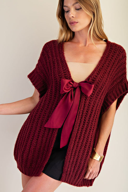 Wine Ribbon Sweater