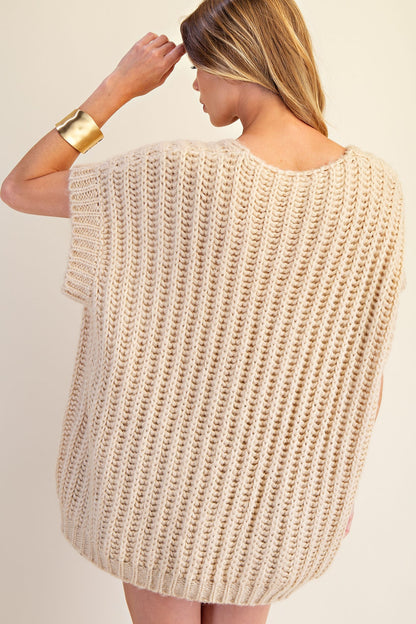 Cream Ribbon Sweater