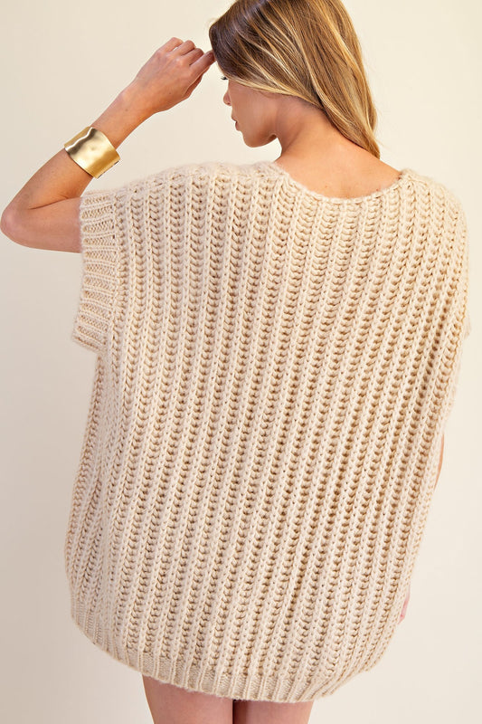Cream Ribbon Sweater