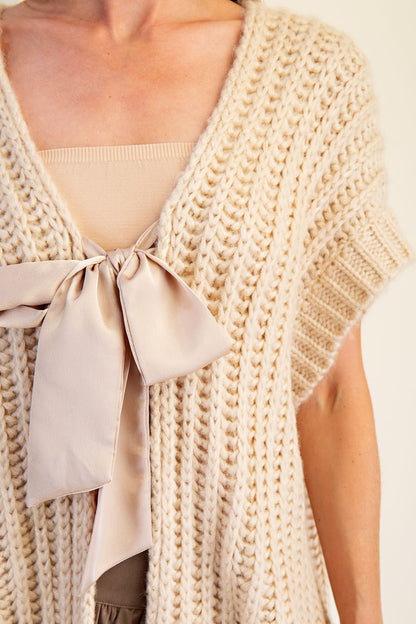 Cream Ribbon Sweater
