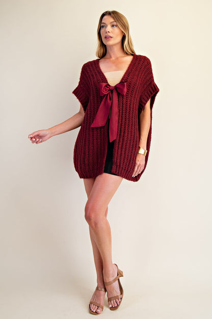 Wine Ribbon Sweater