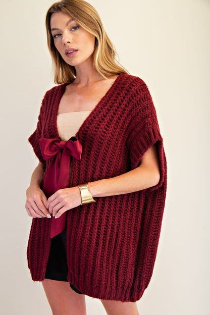 Wine Ribbon Sweater