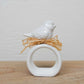 Bird Napkin Ring White