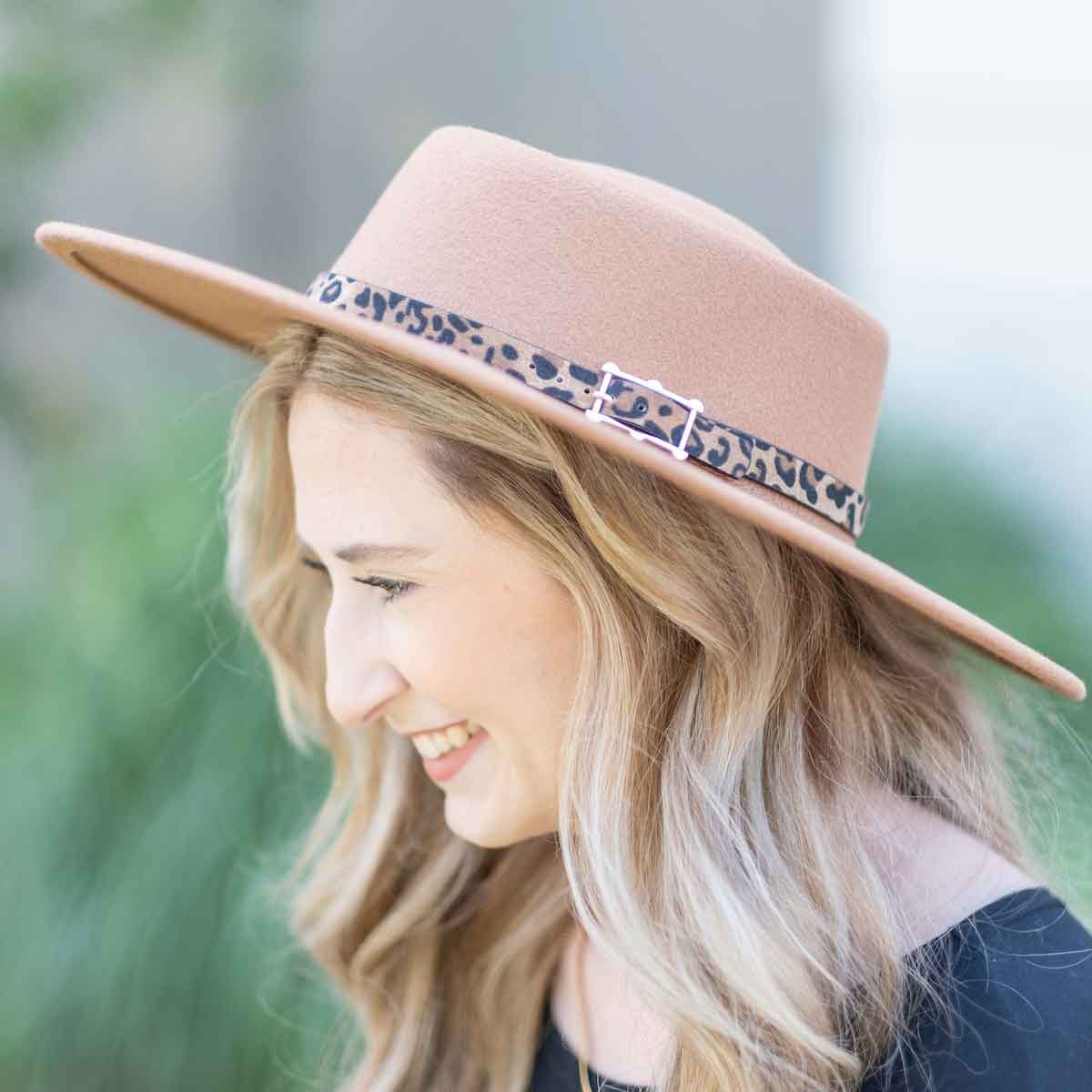 Maurice Wool Hat in Camel and Leopard