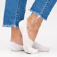 No Slip Sneaker Socks - Cable Knit; cable pattern, no-show fit. Sizes available: S, M, L.
