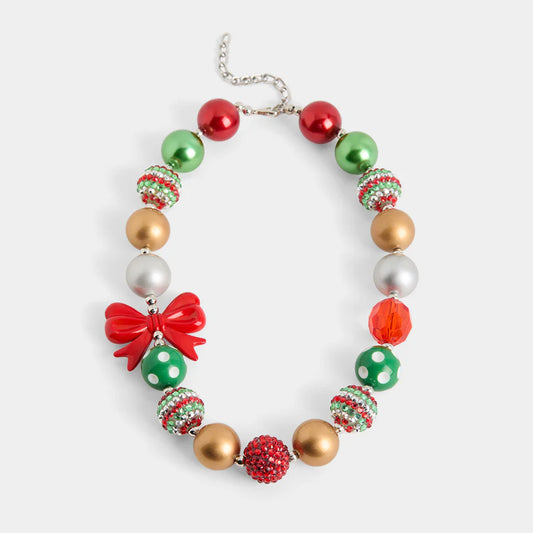 Holiday Cheer Bow Necklace