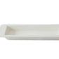 Rectangular white ceramic tray with ribbed side handles. Available in small and large sizes. Ideal for serving crackers.