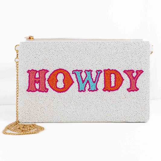 Howdy Friends Beaded Cossbody