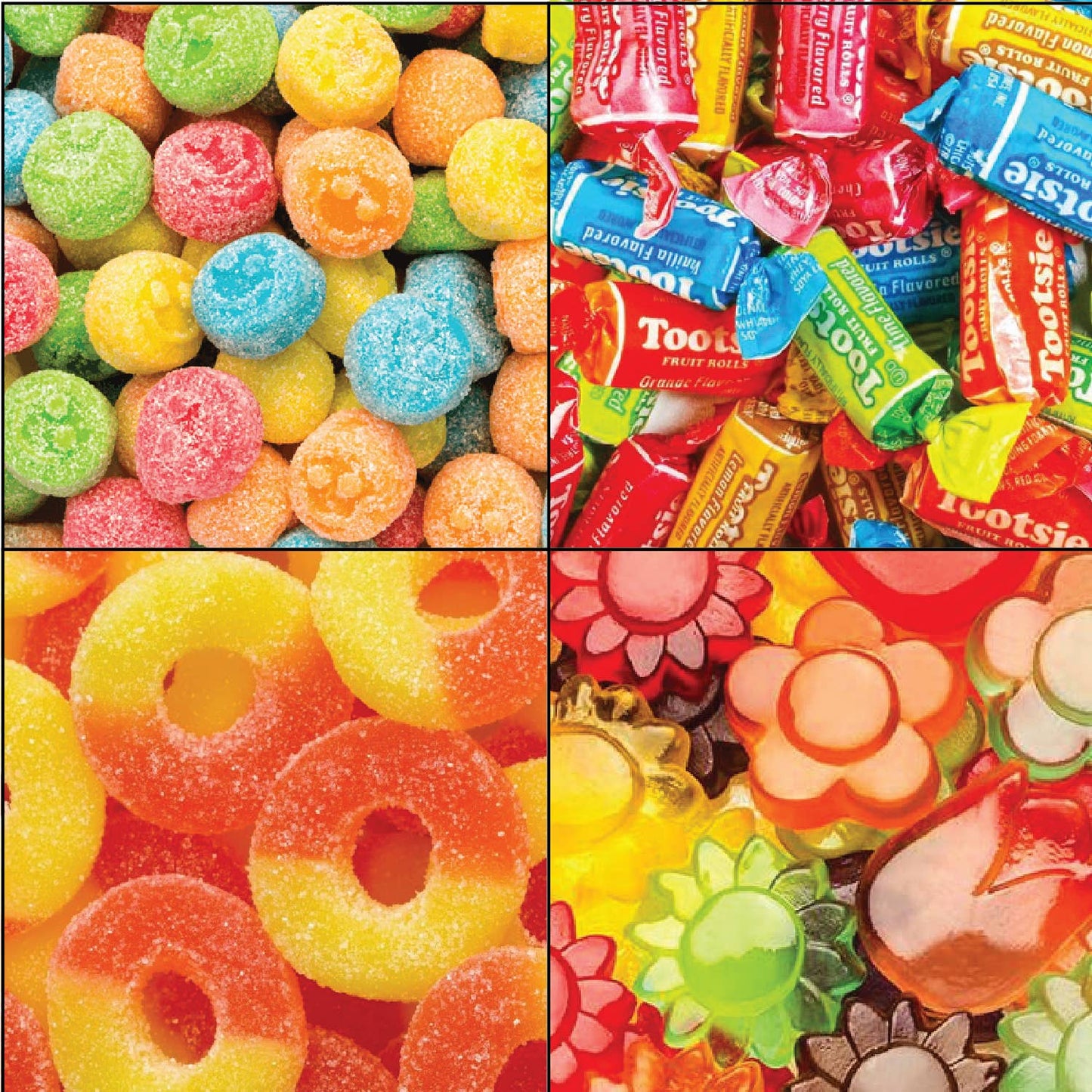 Assorted candies from Mahjong Small Candy Bags shown; available in small gift-size bags.