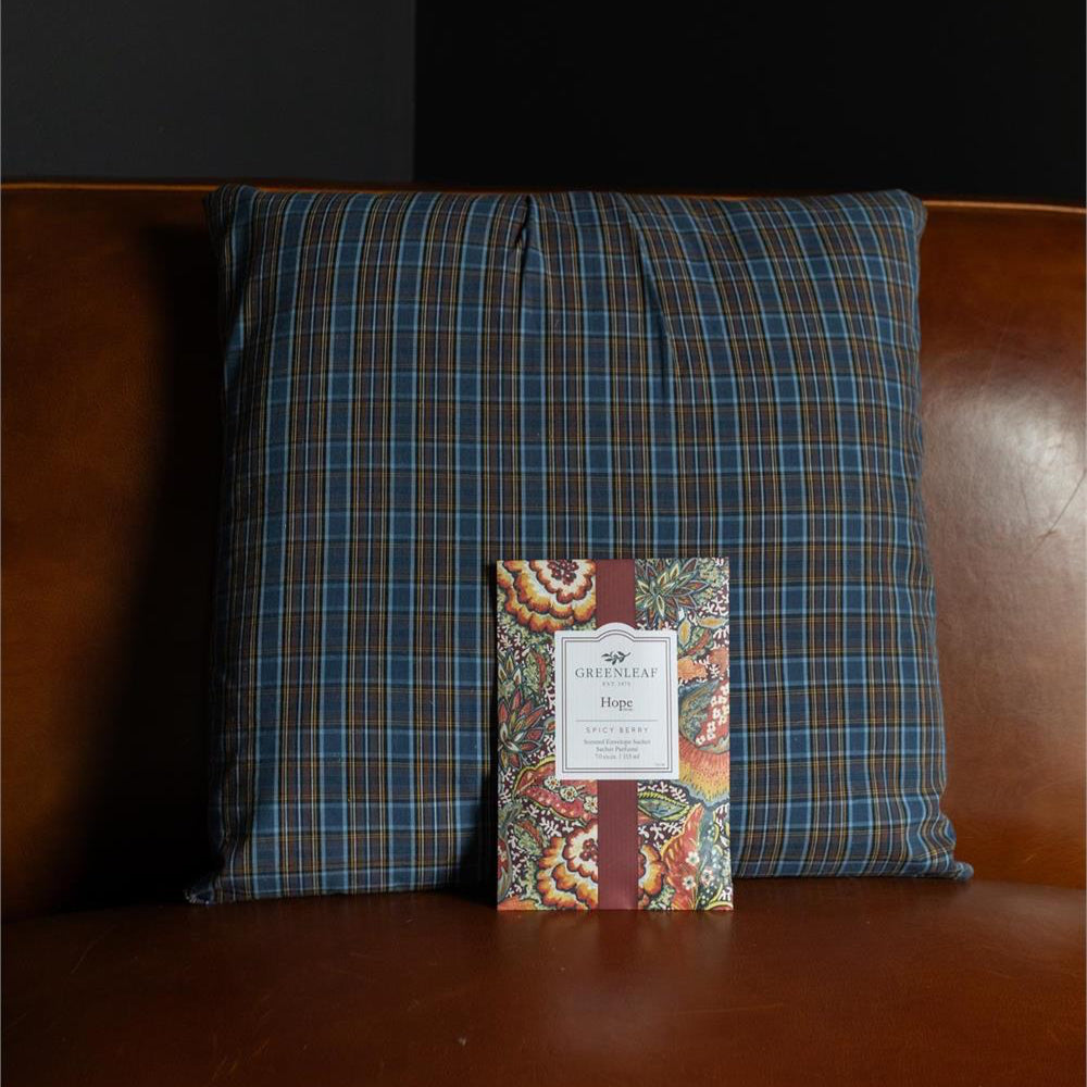 Hope Sachet with floral design and fall scent, available in standard and large sizes, is shown upright.