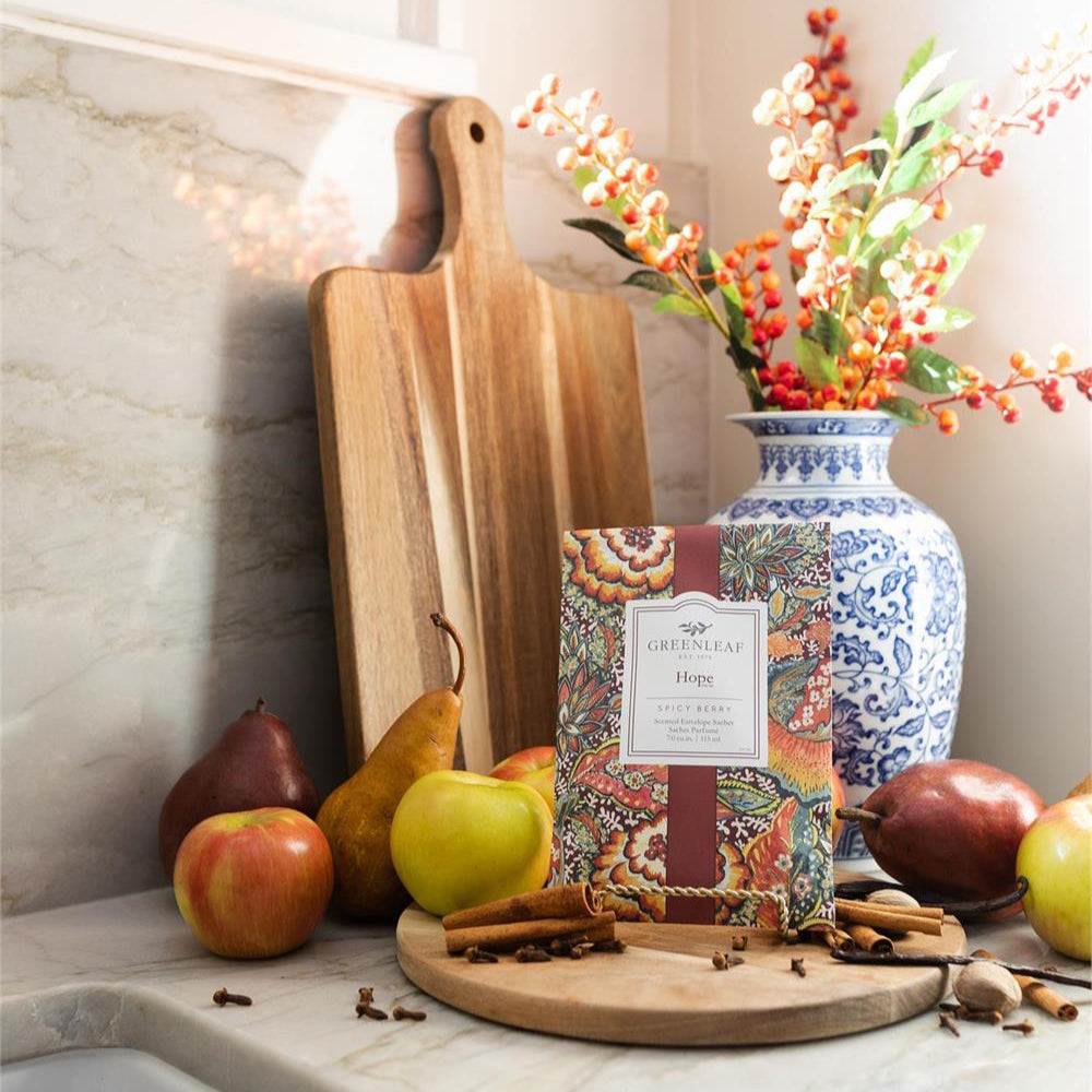 Hope Sachet provides a cozy fall fragrance. Available sizes: small, medium, large.