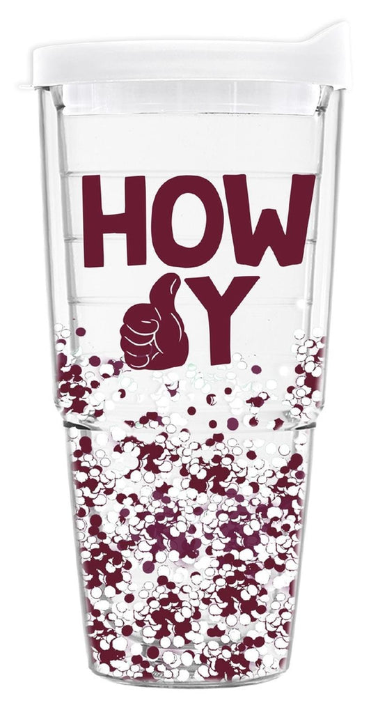 Glitter Acrylic Tumbler | Maroon