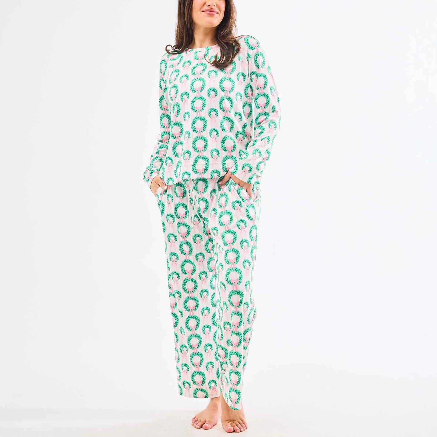 Annie Rosy Wreaths Pants Set
