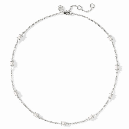 Hydra Delicate Station Necklace Pearl