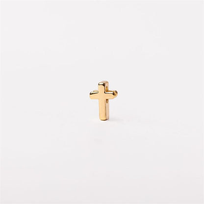The Luxe Charm Necklace Bar: small gold cross pendant on a delicate chain. Available in 16", 18", and 20" lengths.