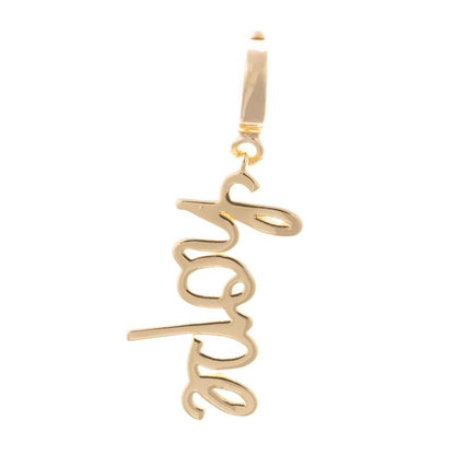 Sophie Clip-On Charm Necklace Bar with 18K gold-plated "hope" cursive charm. Available in 16" and 18" lengths.