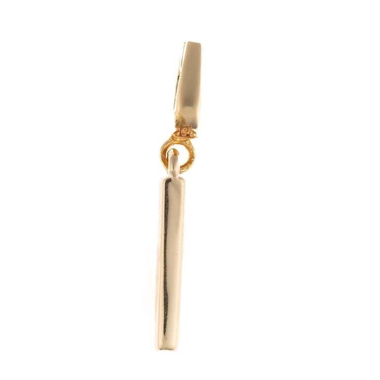 18K gold-plated Sophie Clip-On Charm Necklace Bar with a slim vertical pendant; available in 16", 18", and 20" sizes.