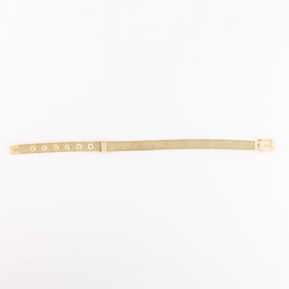 Gold-plated adjustable Camryn Bracelet Charm Bar with clasp; available in multiple sizes.