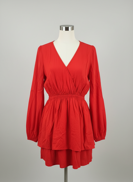 Red Long Sleeve Dress | White Birch Black Label