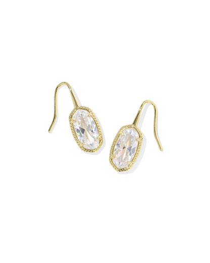 Lee Luxe Drop Earring Gold White
