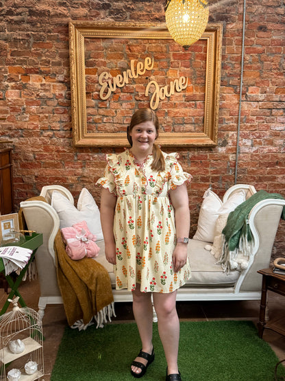 Butter Meadow Dress in floral print. Available in sizes XS–XL.