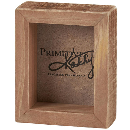 Mini Mom Amazing Box Sign" by Primitives by Kathy is a rustic wooden frame for photos or as a Mother's Day gift. Sizes available: 4” x 3”.