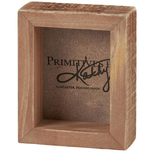 Mini Mom Amazing Box Sign" by Primitives by Kathy is a rustic wooden frame for photos or as a Mother's Day gift. Sizes available: 4” x 3”.