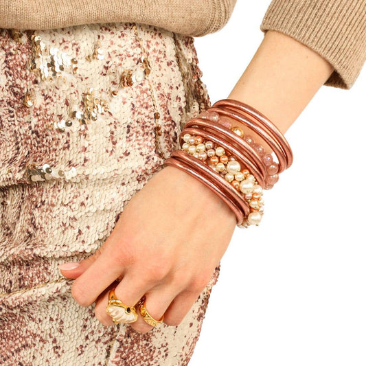 Rose Gold All Weather Bangles® Set of 6 | Serenity Prayer