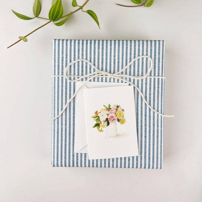 Hobnail bouquet mini notecard with watercolor flowers. Available in mini size.