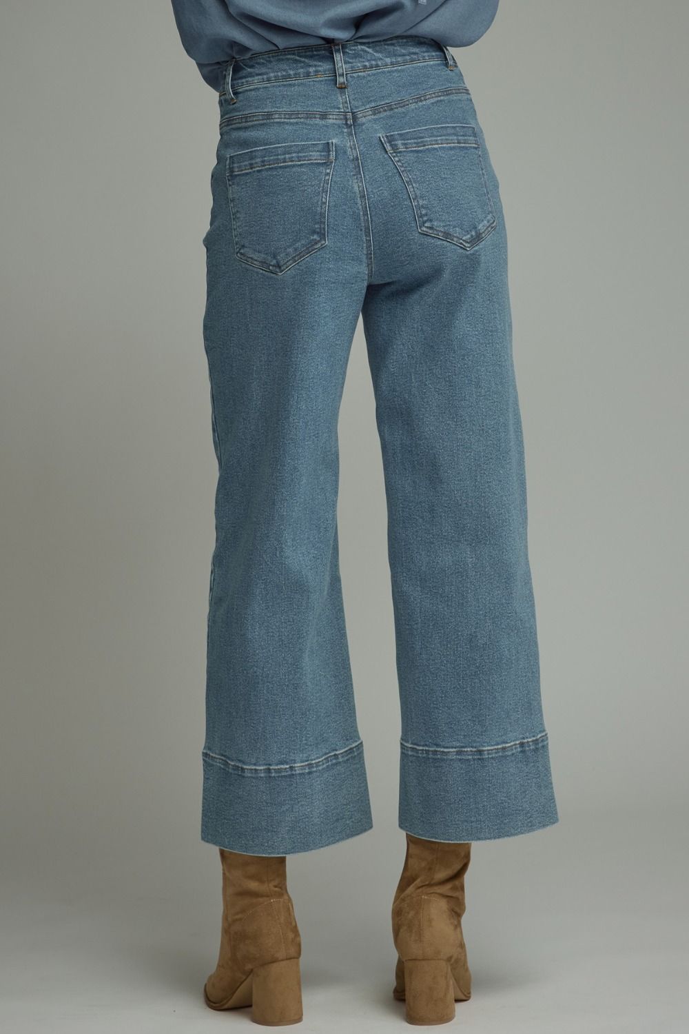 Straight Leg Denim, available in sizes 24-32.
