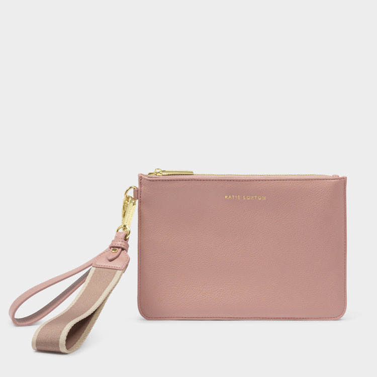 HALLIE WRISTLET POUCH | Pink Heather | 6 3/8" x 9 7/16" x 3/8"