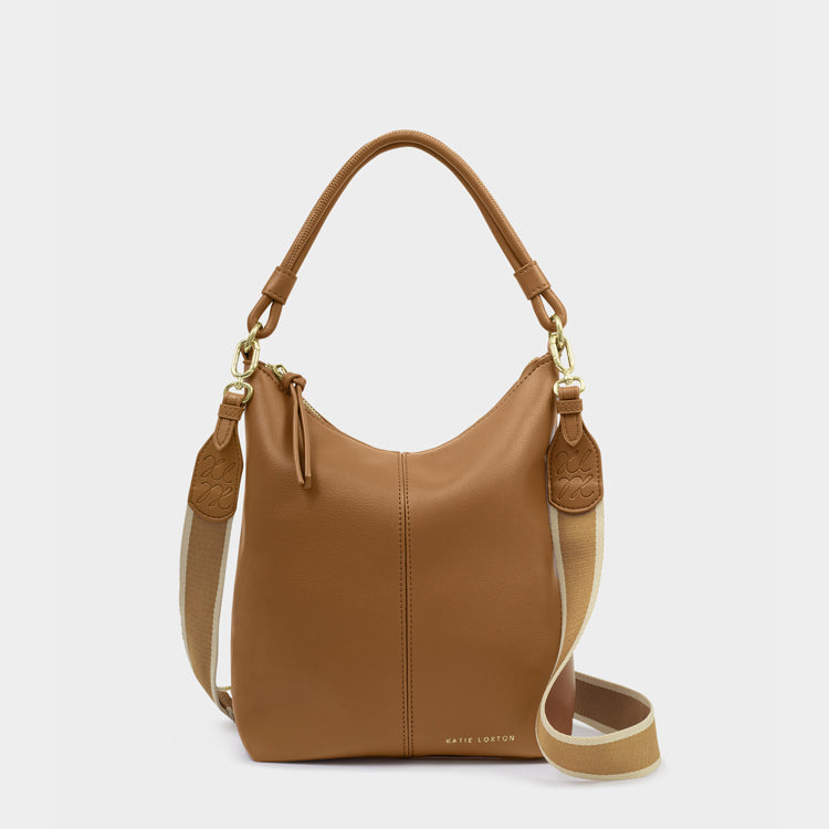 HALLIE SATCHEL BAG | Caramel | 10 13/16" x 9 5/8" x 4 3/4"