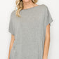 The Perfect Shirt: gray rayon blend, comfortable fit, available in sizes XS-XL.