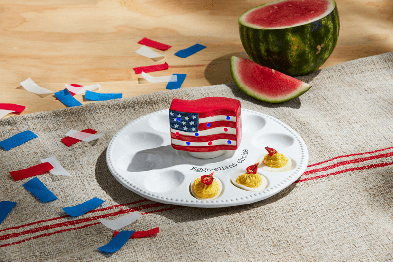 American Flag Light-Up Sitter