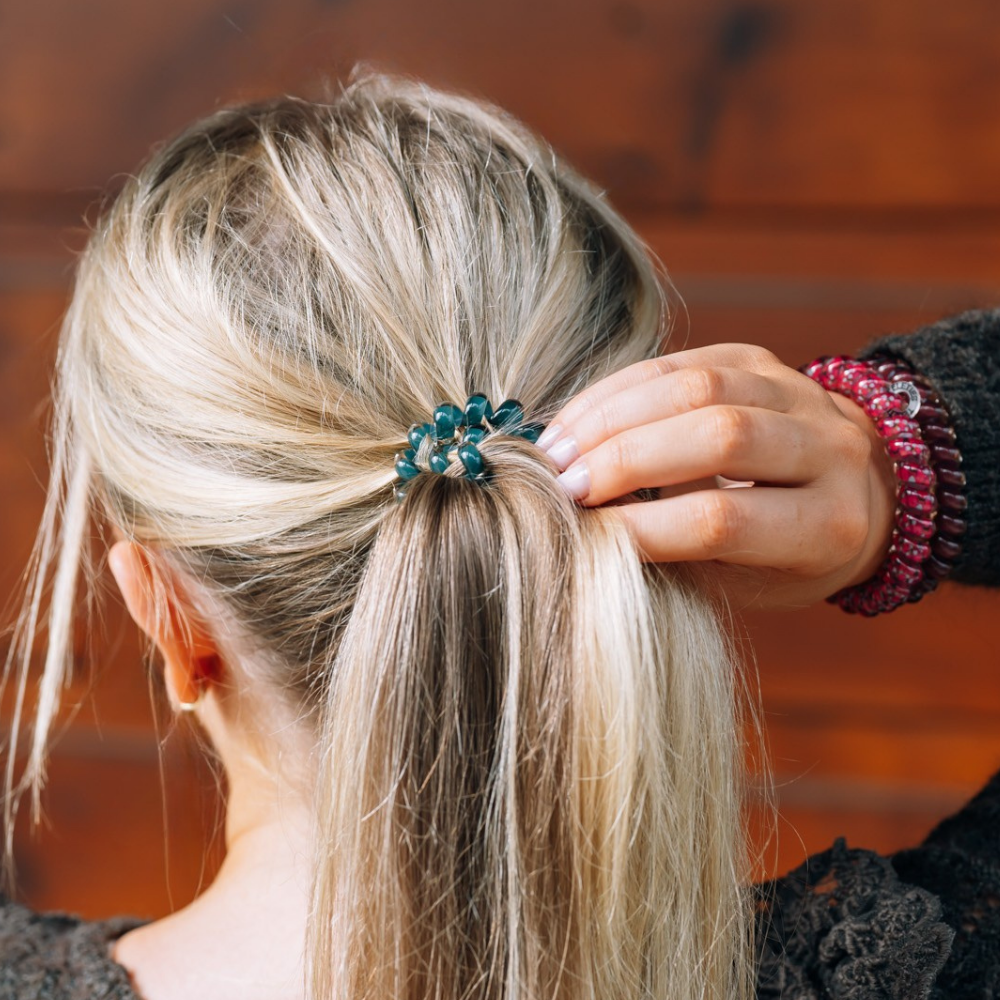 Harvest Hues Large Hair Tie secures a ponytail; available in large size.