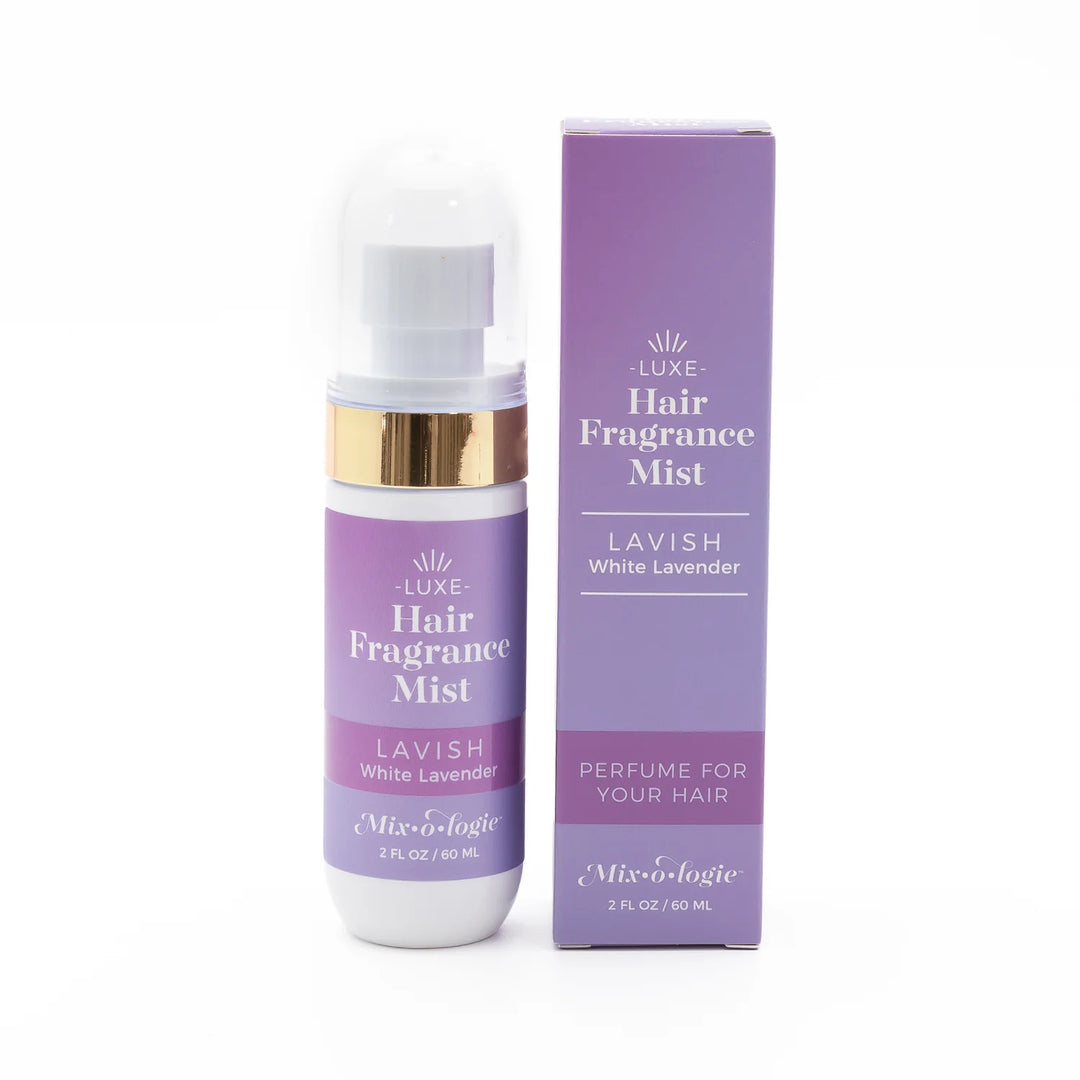 Mix O Logie Hair Fragrance Mist | Lavish bottle, available in 3.4 oz and 1 oz sizes.