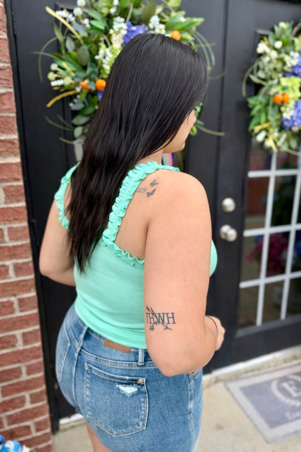 Ruffle Strap Bow Tank Top | 3 Colors