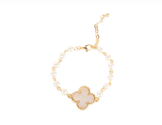 Provence Bracelet Pearl / Gold 7”