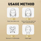 Infographic shows four steps for Crystal Collagen Gold Powder Eye Mask (sizes: small, large): cleanse, apply, wait, remove.