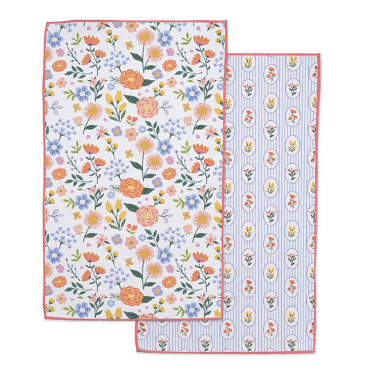Spring in Bloom Printed Microfiber Dishtowel