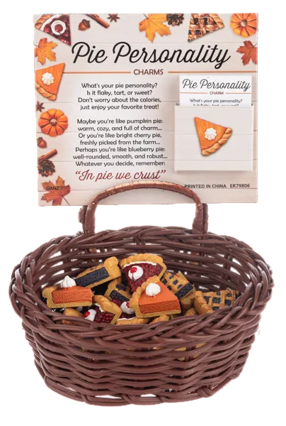 Assorted Pie Personality Charms.