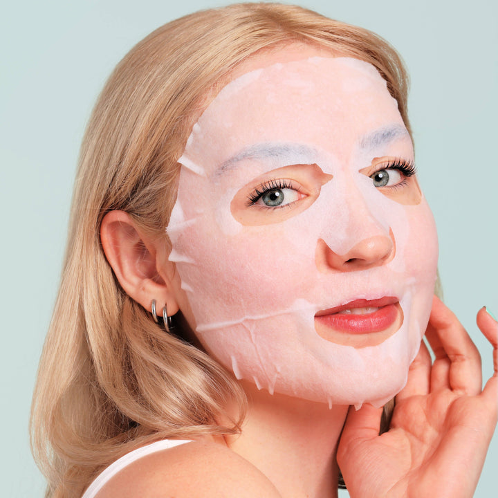 Korean Fruit Infused Face Mask shown; available in 20ml, 30ml, and 50ml sizes.