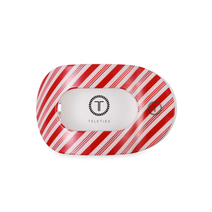 Flat Round Hair Clip | Candy Cane Crush
