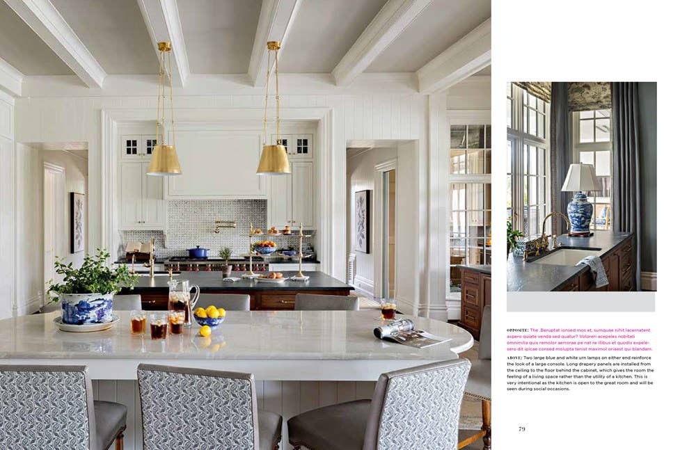 Large marble kitchen island, available in multiple sizes.