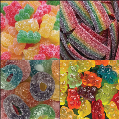 Assorted gummy candies from Mahjong Small Candy Bags; available in small sizes, ideal for gifting or snacking.